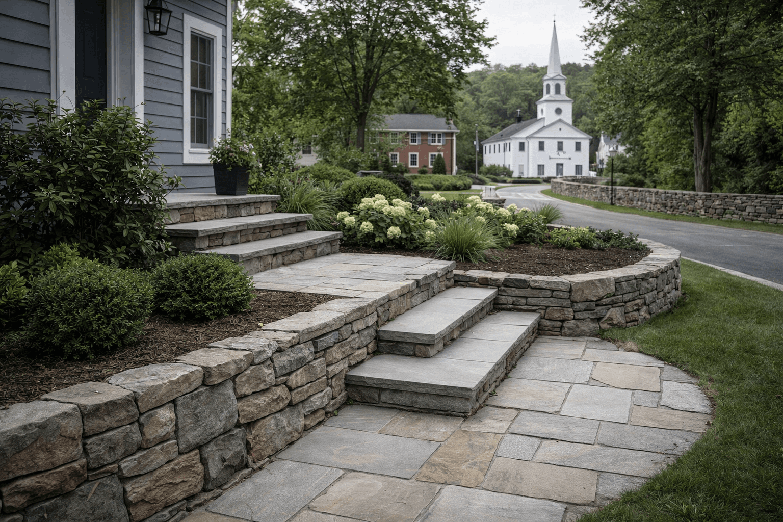Residential masonry work for a Southbury home project